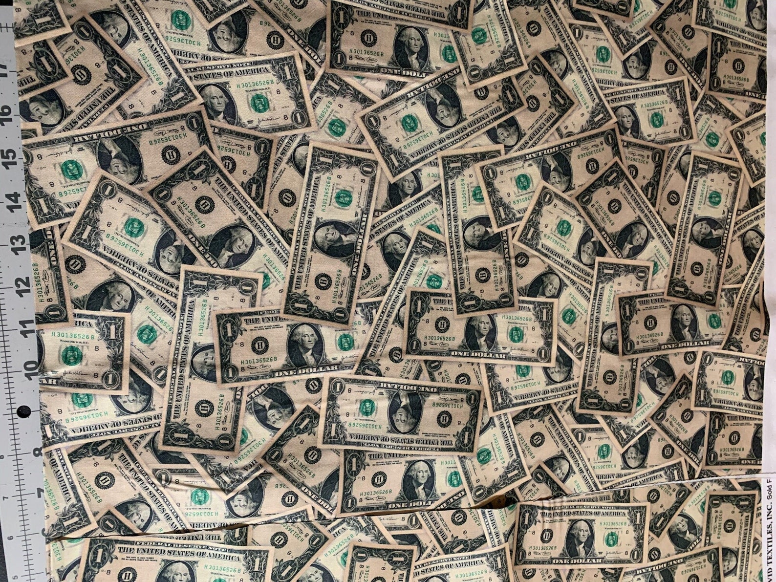 Money Cotton Fabric by the Yard Money Fabric Dollar Bill Etsy