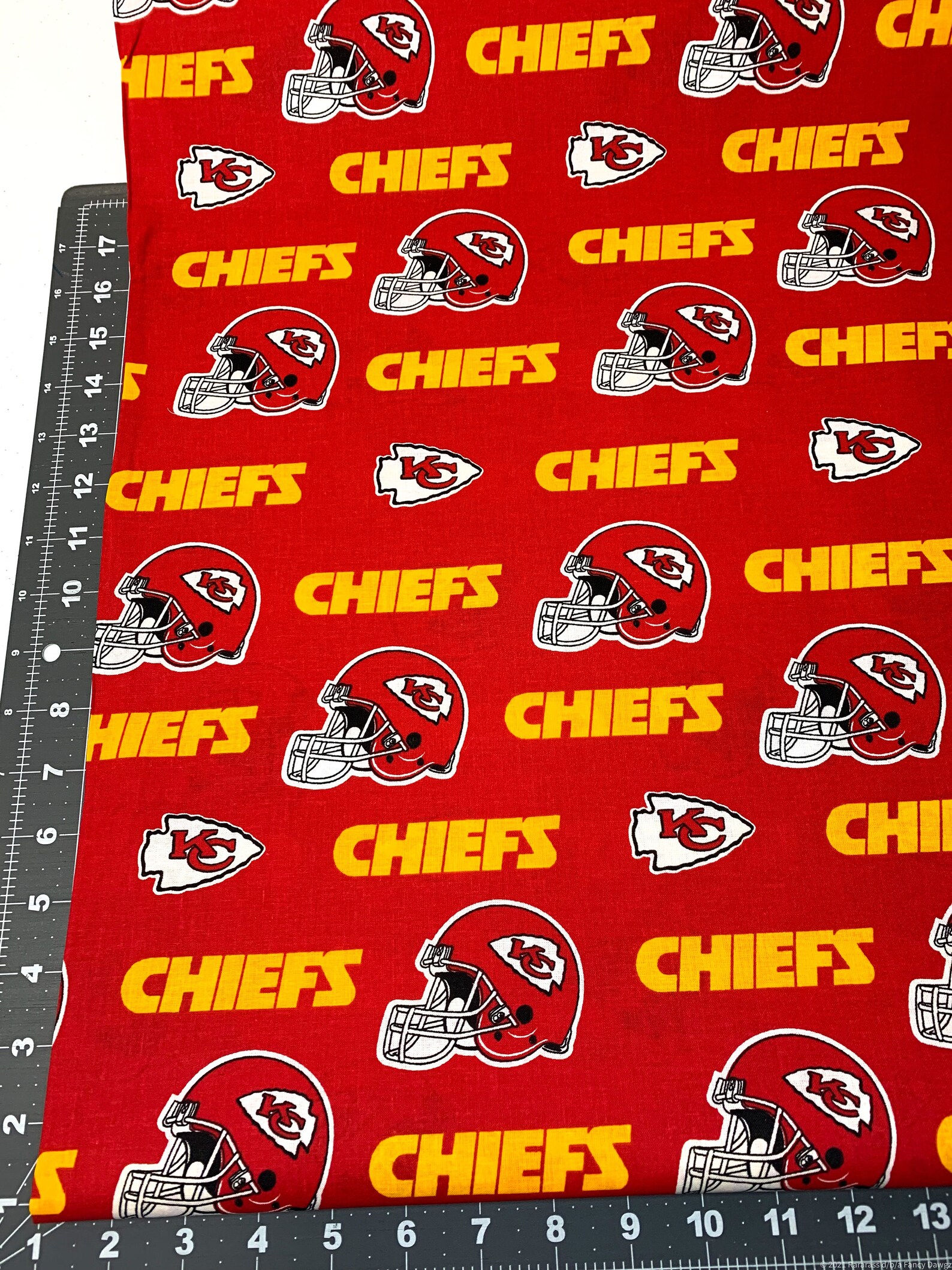 Kansas City Chiefs fabric by the yard Chiefs Cotton Fabric Etsy