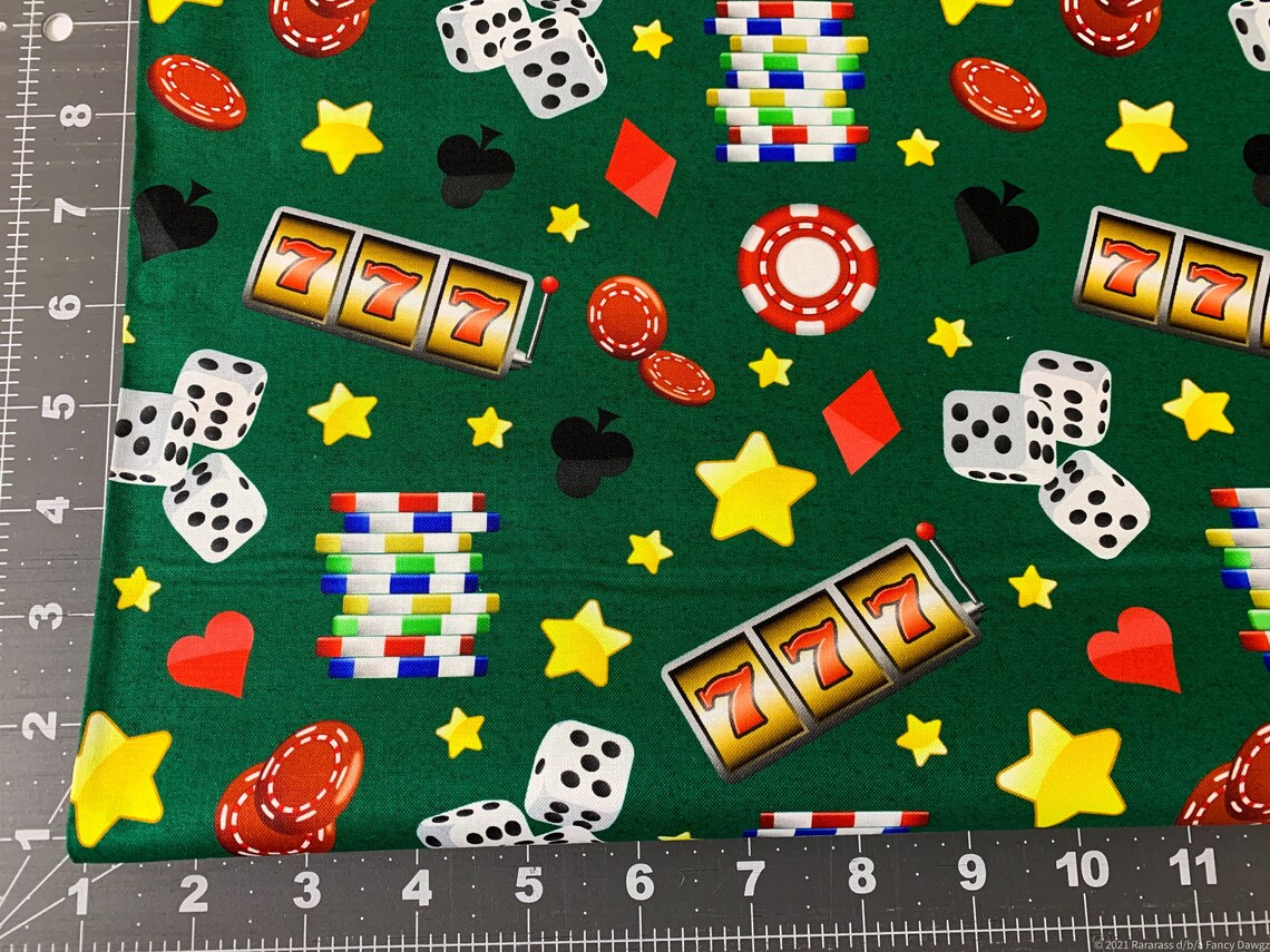 Green Casino Fabric by the Yard 2552 Gambling Fabric Poker Etsy