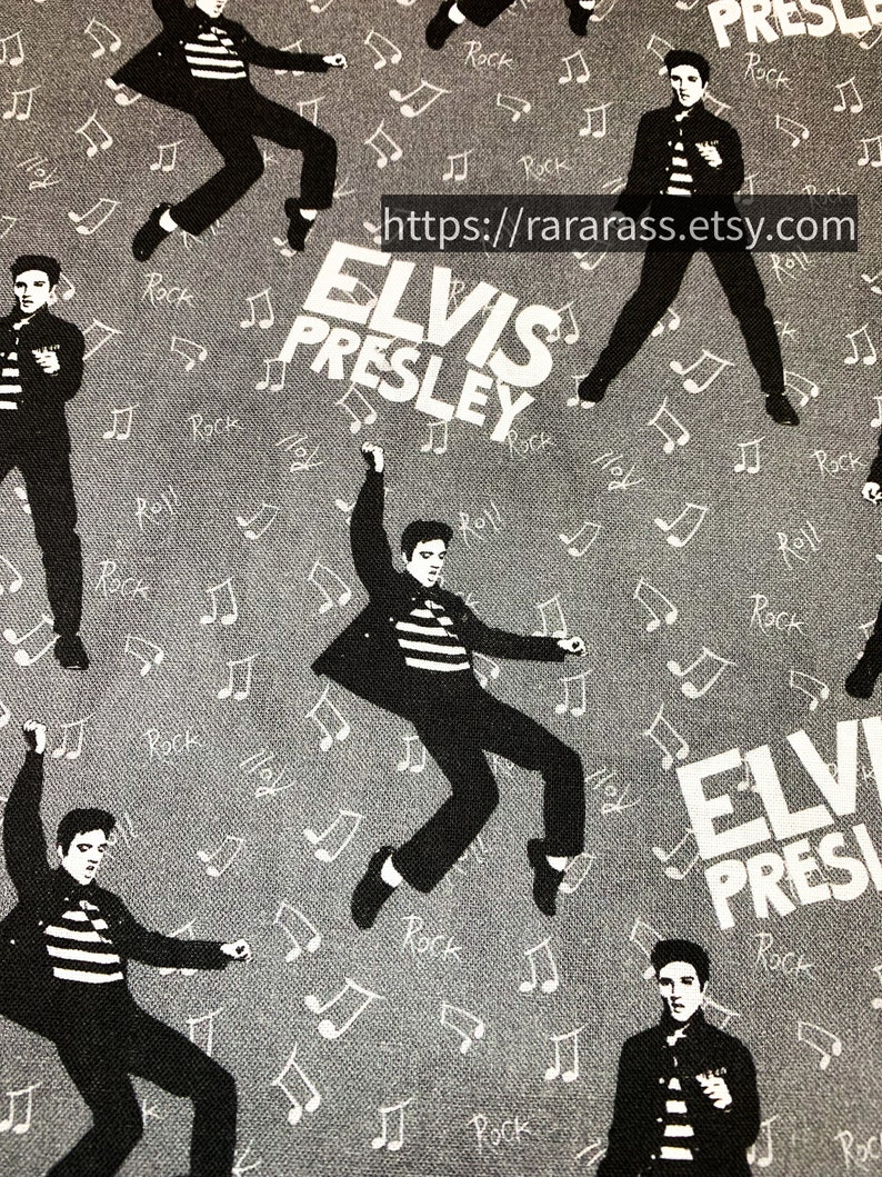 Elvis Fabric by the Yard 76887 Kind of Rock Elvis Presley Etsy Ireland