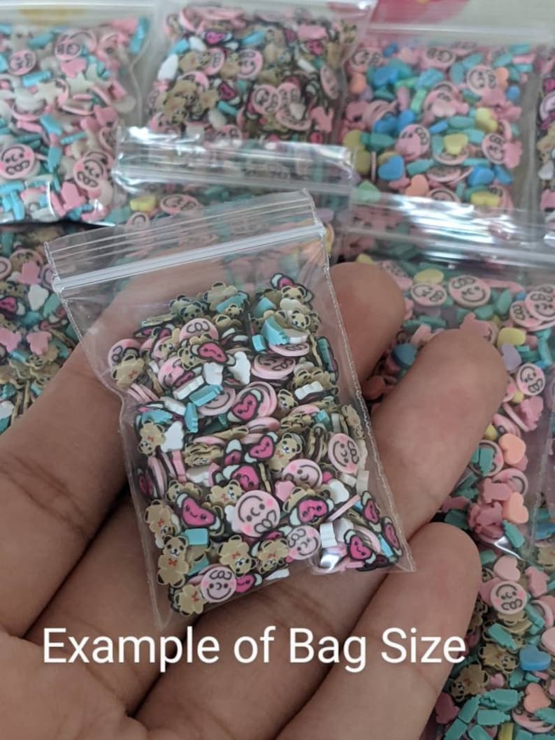 Milk and Cookies Fake Fimo Funfetti Polymer Clay Sprinkles for Resin Decoden Slime Craft Supplies Busy Learning Activity Kit DIY Play Kids