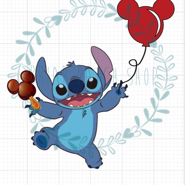 Stitch and Angel Iron on Vinyl Etsy