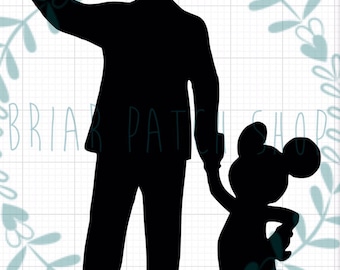 Walt and mickey iron on