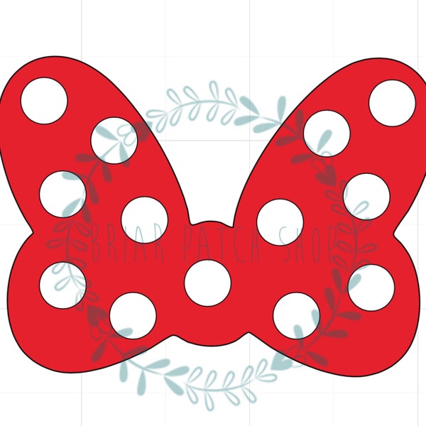 Minnie bow iron on or decal