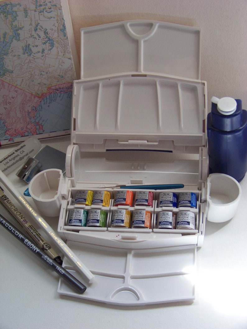 Pochade Box Watercolor Sketch Box Watercolor Travel Kit Etsy