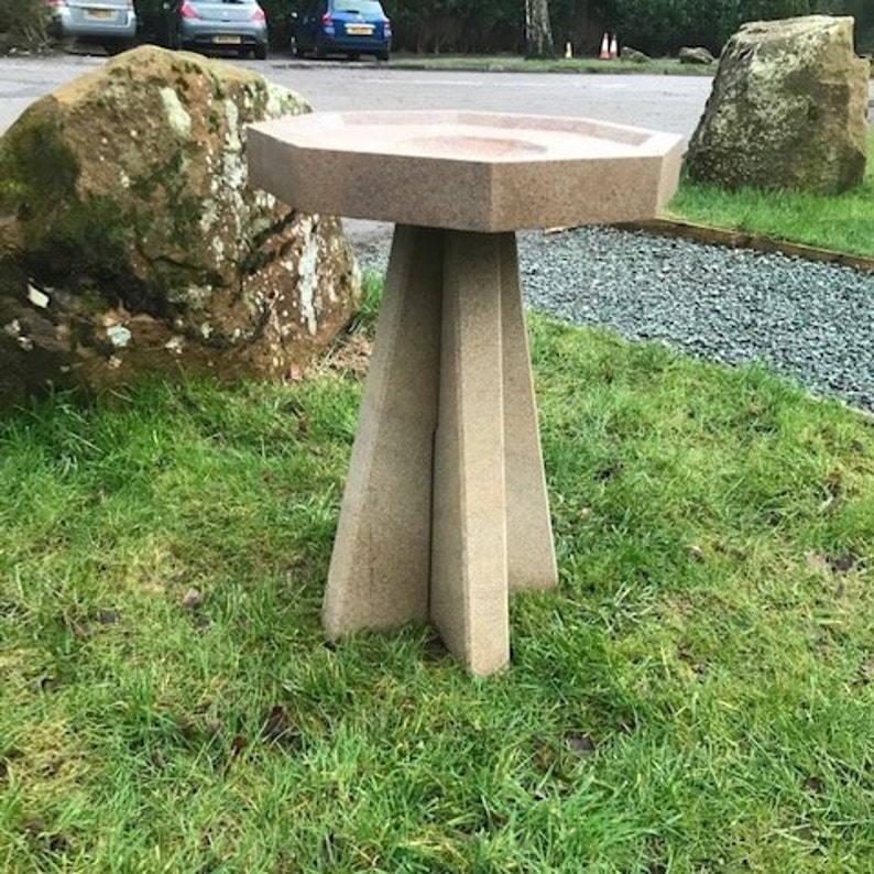 Solid Stone Birdbath Bird Bath Stone Bird Bath Hand Carved Etsy UK