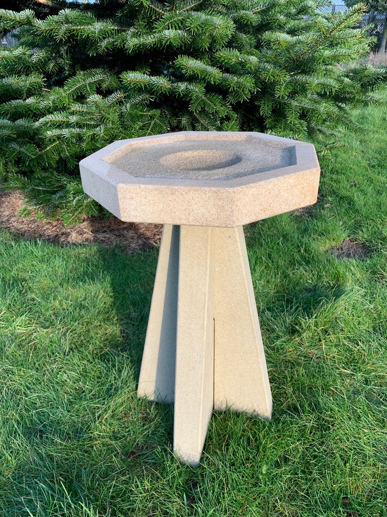 Solid Stone Birdbath Bird Bath Stone Bird Bath Hand Carved Etsy UK