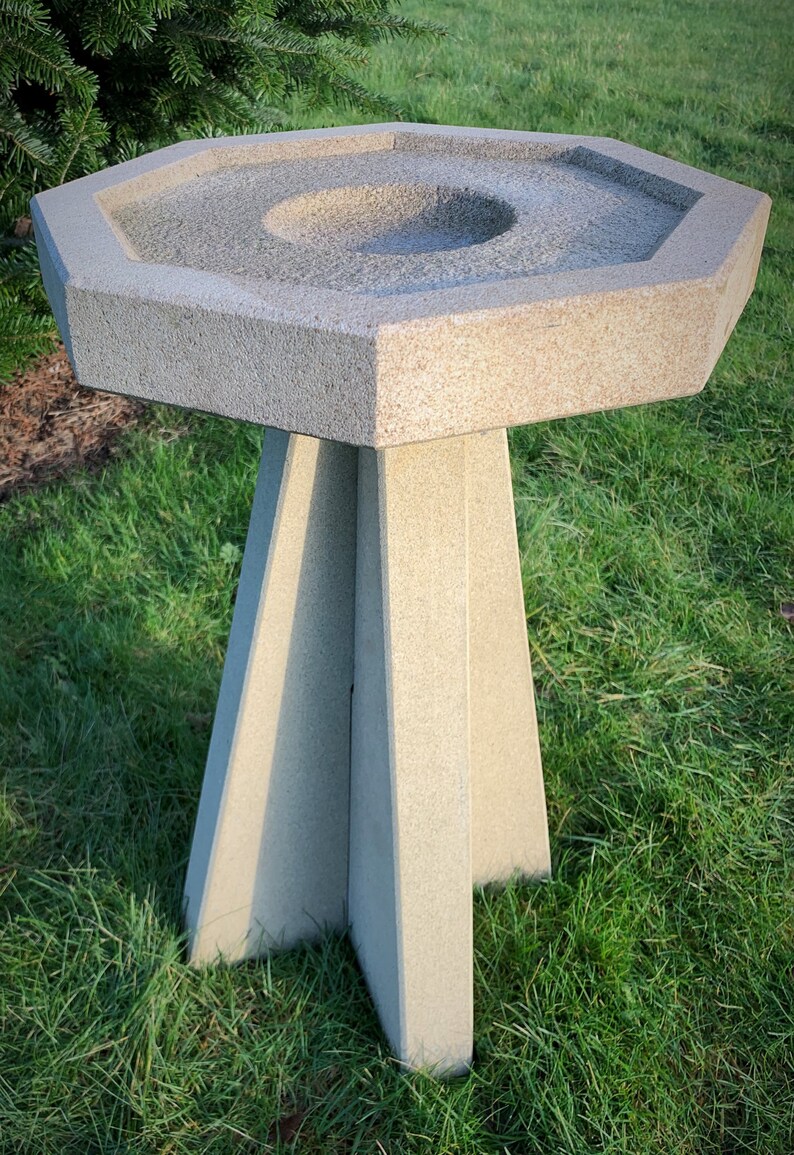 Solid Stone Birdbath Bird Bath Stone Bird Bath Hand Carved Etsy UK