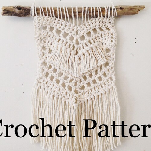 Beach Boho Wall Hanging // Crochet Pattern // Crochet Wall Etsy