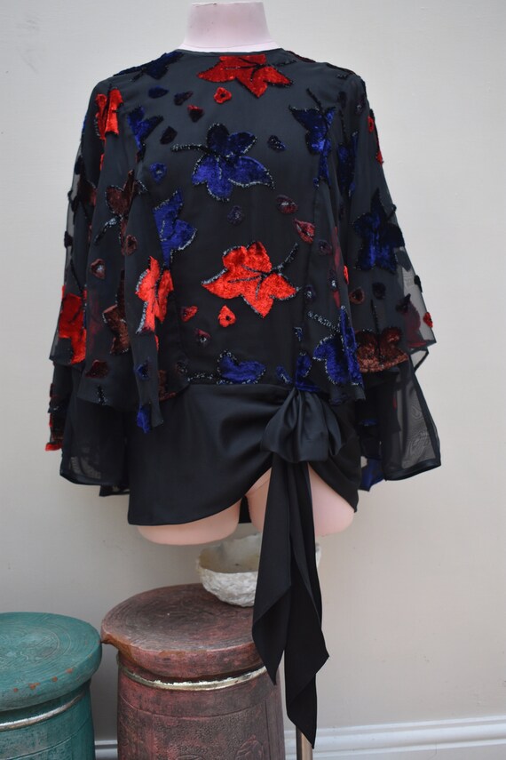 Original Frank Usher 80s chiffon/ Velvet/ Satin Ev