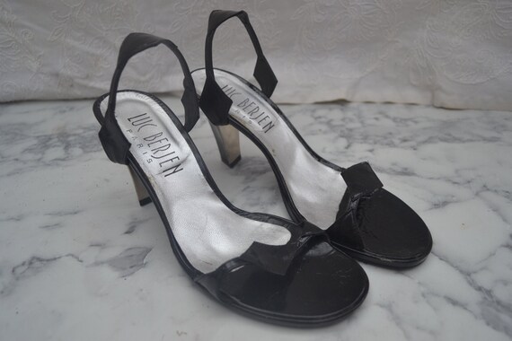 black heeled mules uk