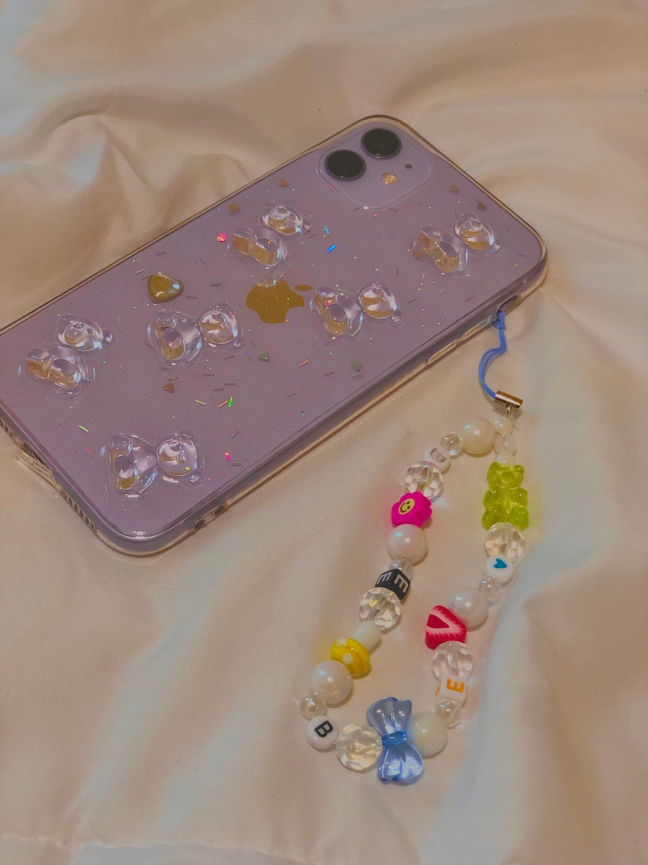 Name phone charm beaded phone strap cute phone charm name Etsy