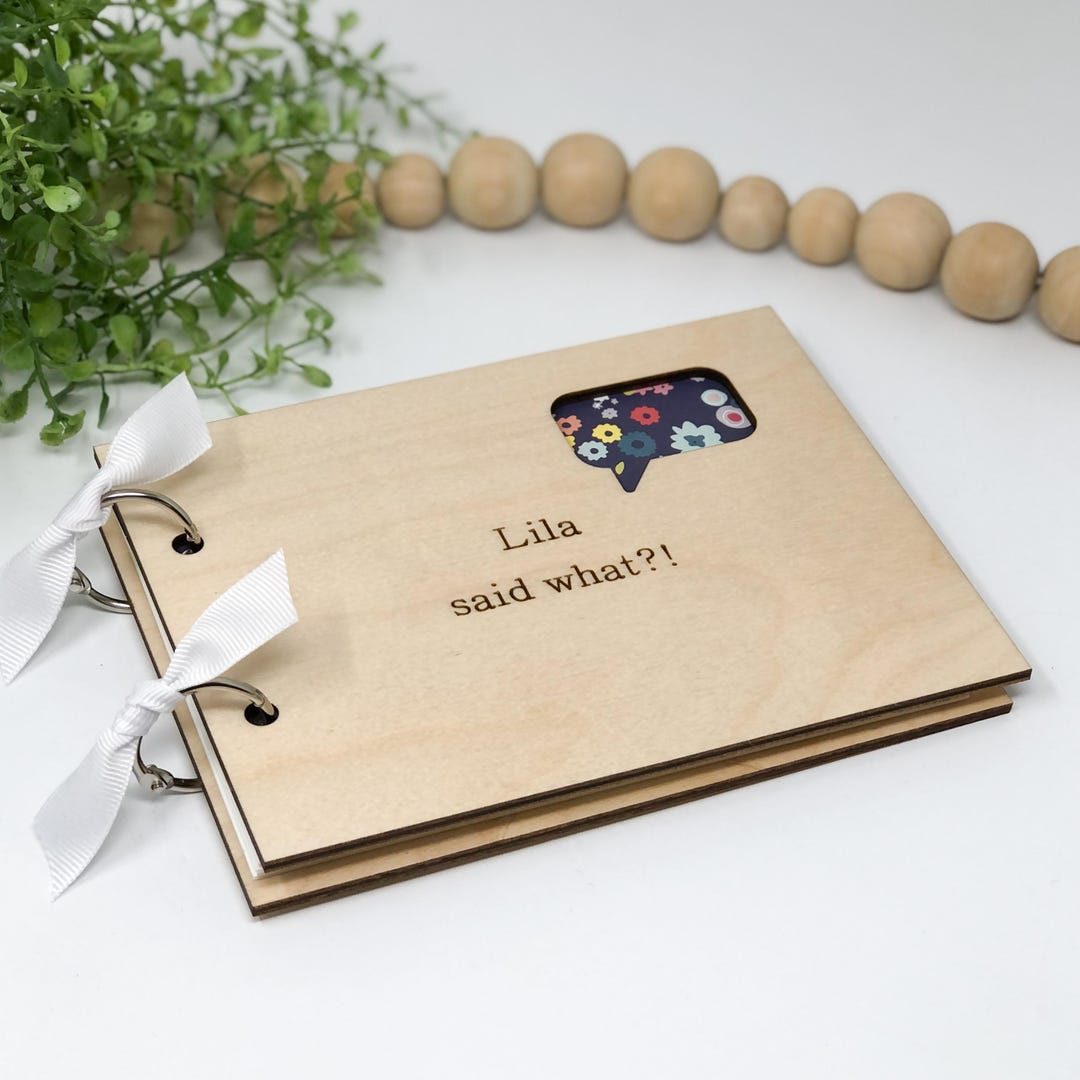 Notebook Gift Quote Custom Kid Quote Notebook Gift for New Parents Funny Things My Kids Say ...
