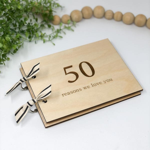 50 Reasons We Love You Gift for Her 50th Birthday Gift for Him Parents 50th Wedding Anniversary Gift for Friend