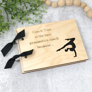 Gift for Gymnastics Coach Gift Personalized Thank You Gift for End of Season Gift From Team Best Gymnastics Coach Memory Book