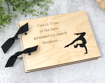 Gift for Gymnastics Coach Gift Personalized Thank You Gift for End of Season Gift From Team Best Gymnastics Coach Memory Book