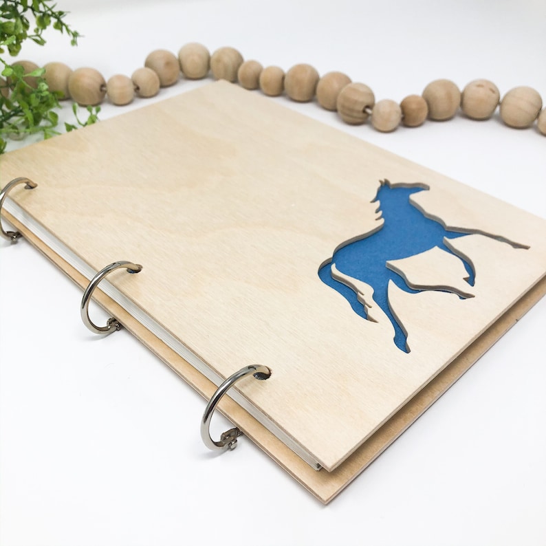 Personalized Horse Notebook Custom Wooden Horse Journal Etsy