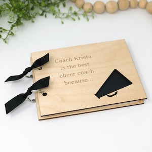Personalized Gift for Cheer Coach Thank You Gift for End of Season Gift From Team Best Cheer Coach Memory Book
