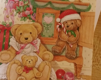 Multi Greeting Cards With Cute Teddy Bears of Choice Branded Blank Note