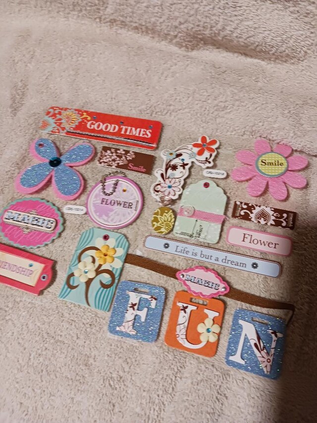 Glitter rub on Stickers - Good Times