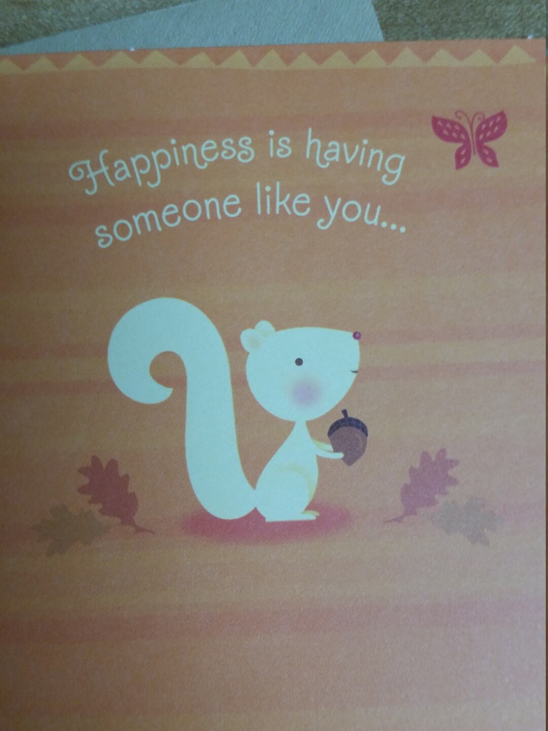 Greeting Card Hallmark Card Heartline Happy Thanksgiving Card for Friend Squirrel With Acorngc10