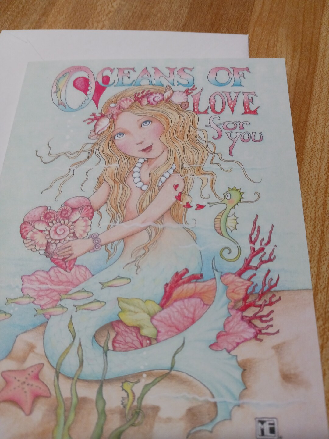 Vintage Blank Note Card Mary Engelbreit Any Occasion Card Oceans of