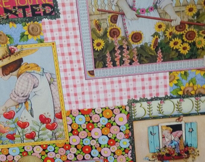 Vintage Mary Engelbreit Wrapping Paper 1 Full Sheet All Etsy