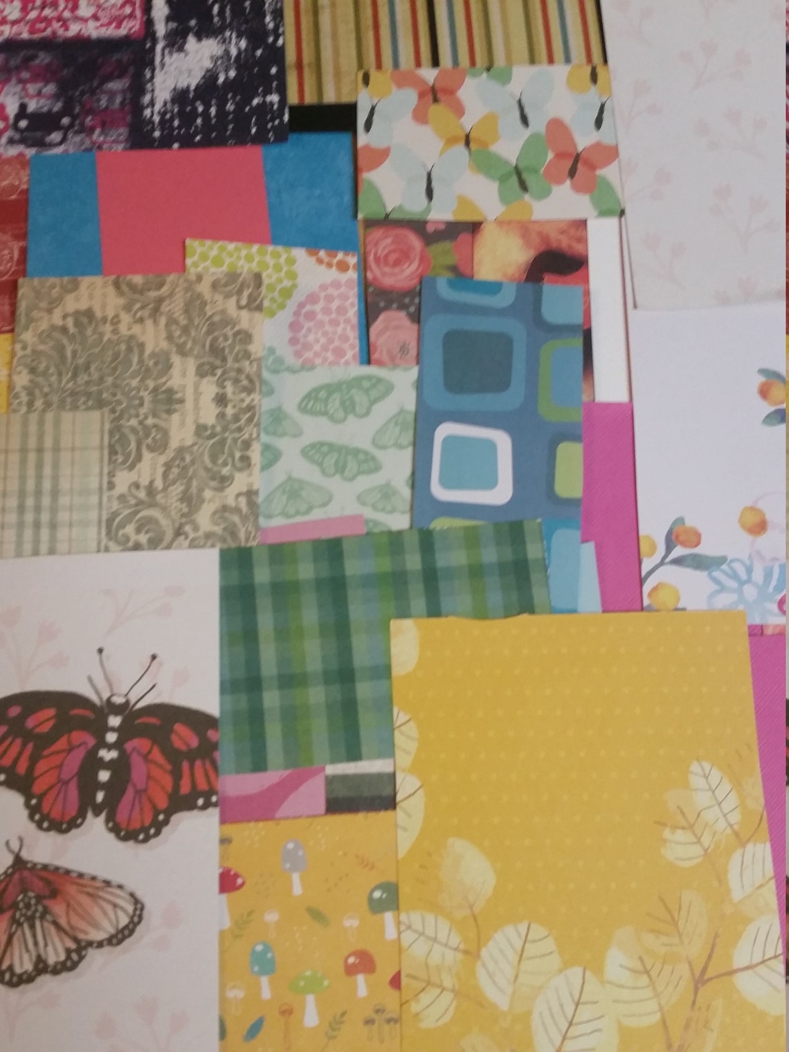 50 pc Scrapbook Cardstock Paper Scrap Pack / Grab Bag for Etsy