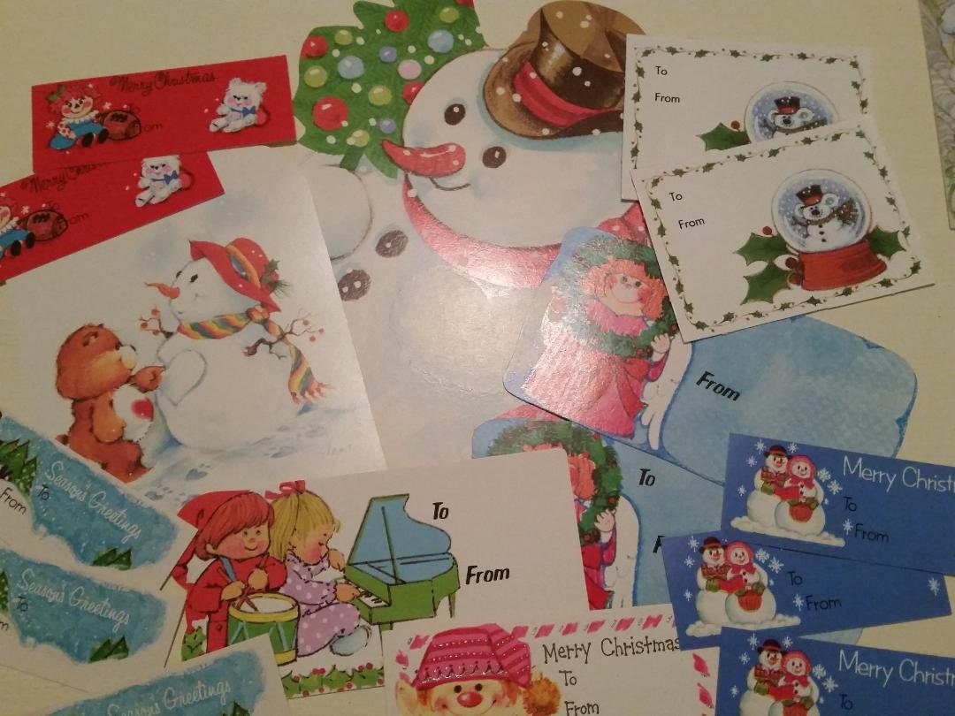 Vintage Christmas Gift Tags ~ Vintage 70s Snowman Christmas Tags - Etsy