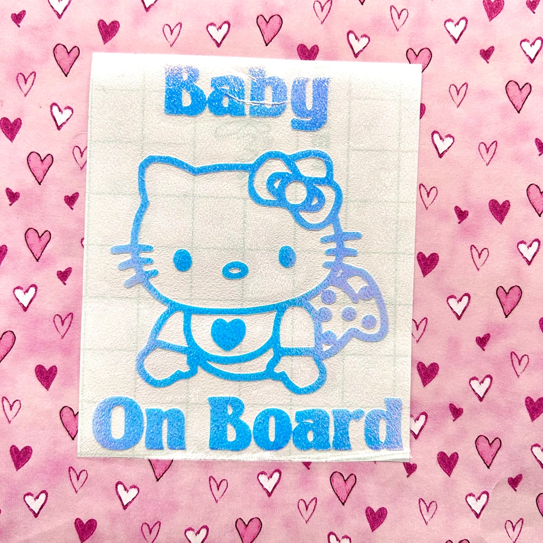 Hello Kitty Baby on Board Waterproof Decal Sticker Etsy