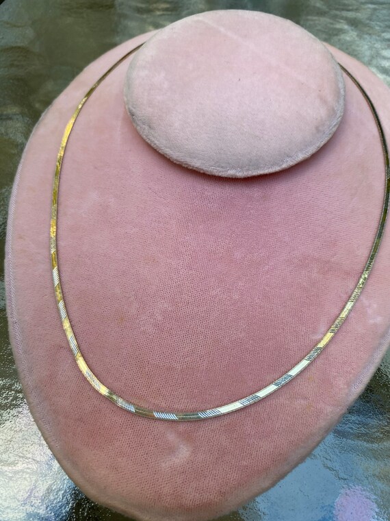 SOLD 14k Herringbone Chain Necklace