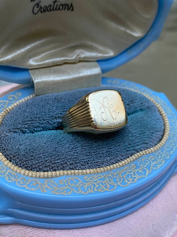 10K "A" signet ring