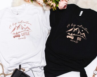 Große kleine Shirts. Sorority Family Shirts, kleine große Sorority Shirts, Adventure Awaits Big Little, große kleine Shirts Disney. T305