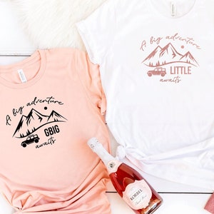 Big Little Shirts. Sorority Family Shirts, little big sorority shirts, Adventure Awaits Big Little, big little shirts disney. T305