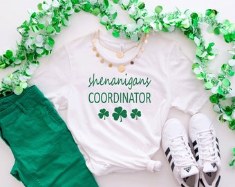 Shenanigans Coordinator Shirt, Funny St Patricks Day Shirt, St Patrick's Shirt, Shenanigans Shirt, Teacher Shirt St Patricks Party. T286
