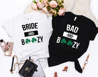 Bachelorette Party Shirts. St Patricks Day Bachelorette.Lucky in Love Shirts.Just Lucky Shirts.Irish Shamrock.Drunk in Love.Lucky Bride T264