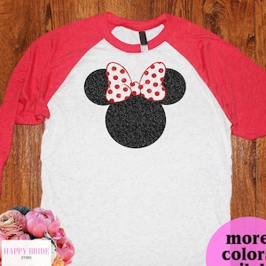 Mickey, Mickey Head Silhouette , Mickey Head Tank Top, Glitter Disney Raglan,Disney Mickey Shirt,Disney Head Shirt,Minnie Head Tank Top,T199
