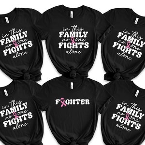 Camicia per la consapevolezza del cancro al seno, T-shirt con nastro rosa, camicia di supporto per il cancro al seno, camicia di supporto per il cancro al seno familiare abbinata, camicia per il cancro al seno T417