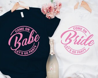 Vamos Novia Vamos camisa de fiesta, camisa de dama de honor, camisa de novia y bebé, camisa de novia, camisas de despedida de soltera, camisa de despedida de soltera T402