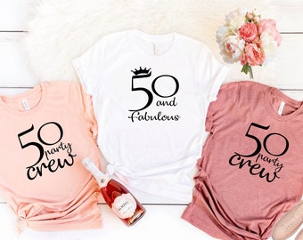 Fifty AF. 50th Birthday Shirt. 50th birthday gifts for women. 50th birthday shirt women.50th Birthday Gift.Gift for her.50 and Fabulous T137