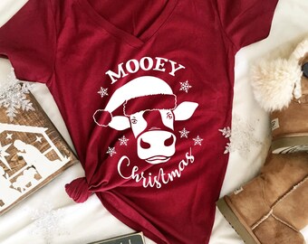 Suéter feo de Navidad, Suéter de Navidad feo, Sudadera divertida, Suéteres de Navidad feos mujeres, ideas de regalos de Navidad, Vaca Santa divertida T472