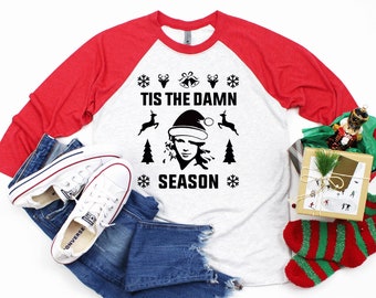 Suéter de Navidad Feo, Suéter de Navidad Feo, Sudadera divertida, Suéteres de Navidad feos Mujeres, ideas de regalos de Navidad, Tis The Damn Season T471
