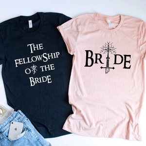 Bachelorette party shirts.Lord Bride.LoTR.Movie theme bachelorette shirt.Bridesmaid tank .BRIDE OF RINGS.Bridesmaids movie bachelorette T248