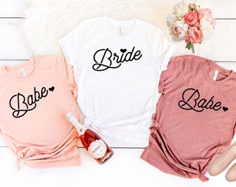 Bachelorette Party Shirts,Disney Bride Shirt,Bride & Babe Bachelorette Party Shirts,Disney Bride,Disney Bachelorette shirts,Bridesmaid T363