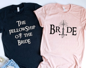 Junggesellinnen-Party-Shirts. Lord Bride.LoTR.Film Thema Junggesellinnenabzug Shirt. Brautjungfern Tank. BRAUT DER RINGE. Brautjungfern Film Bachelorette T248