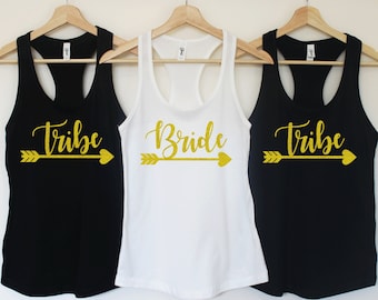 Bachelorette party shirts.Team bride shirts.Bridal party shirts.Bridesmaid tank.Bridesmaid tank tops.Bridesmaid gift.Bride tribe shirts T132