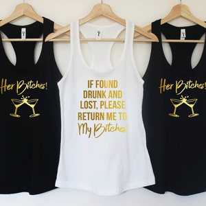 Bachelorette Party Tank Tops, Beach Bachelorette, Mermaid Bachelorette, Cheers Bitches shirt, Beach Party Shirts, Miami Bachelorette, T295 image 2