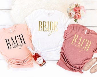 Bachelorette party shirts. Bachelorette party tank tops. Bach and Boozie shirt. Bridesmaid gift. Bride and boujee. Bridal party shirts. T106