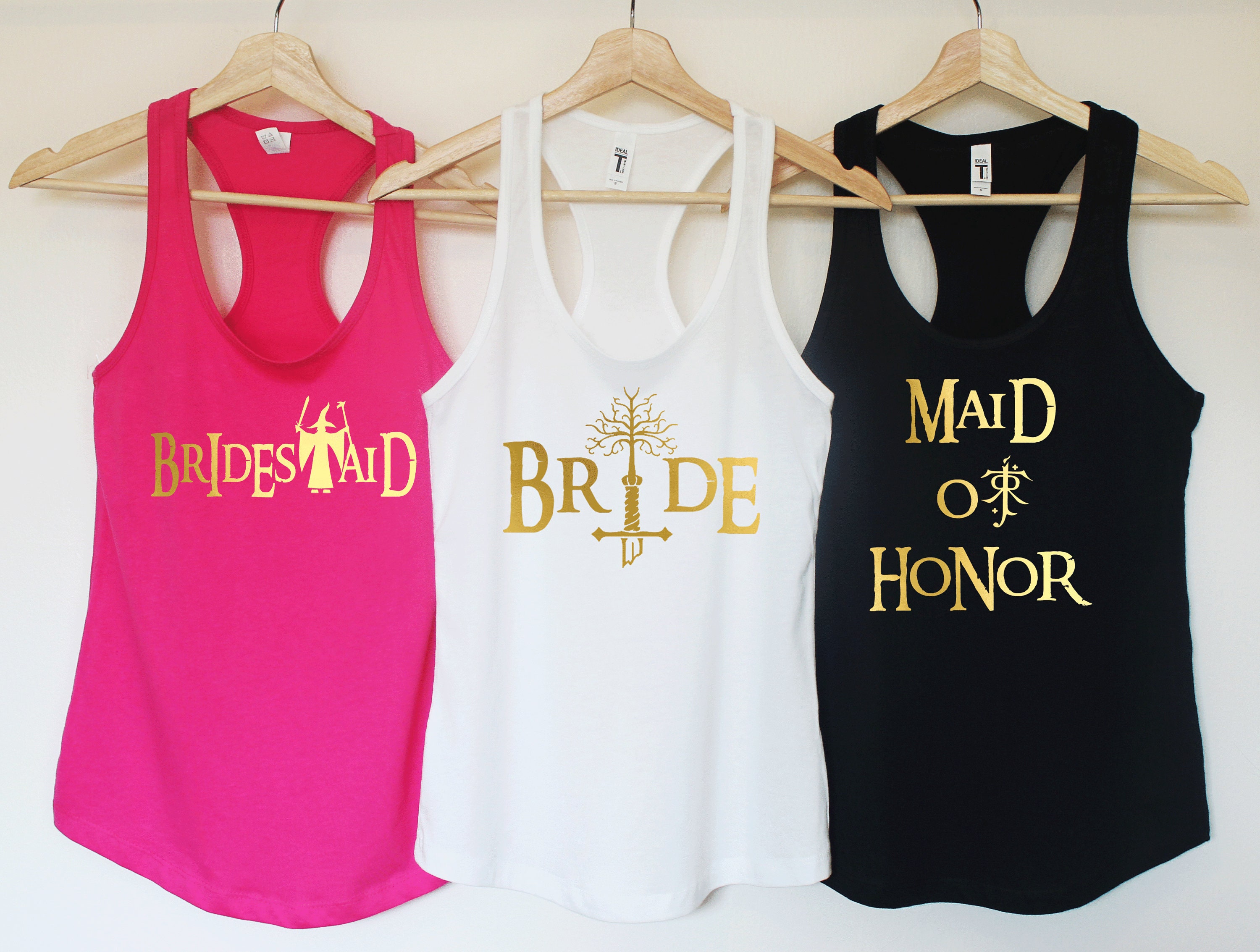 Made Of Honor Bridal Party Tank Tops 'Bride's Entourage