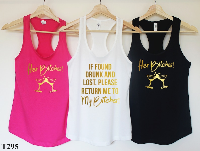 Bachelorette Party Tank Tops, Beach Bachelorette, Mermaid Bachelorette, Cheers Bitches shirt, Beach Party Shirts, Miami Bachelorette, T295 image 1